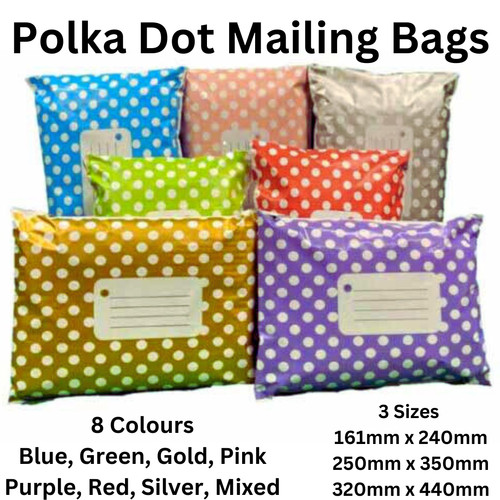 Polka dot mailing bags - polka,