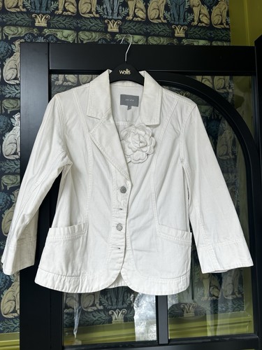 Per una white cotton denim - una,