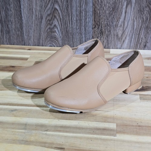 Kids tan leather - slip, on