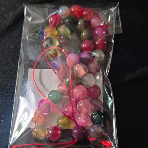 Crackle multicoloured agate - multicoloured,