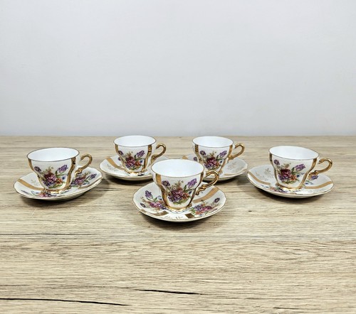 Floral demitasse coffee cups - demitasse, &