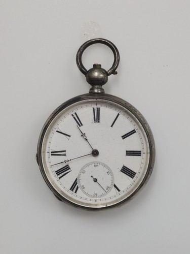 Antique silver cased pocket - cased,
