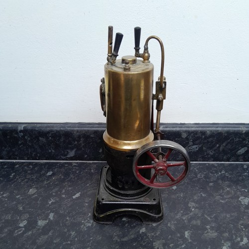 Vintage upright steam engine - upright,