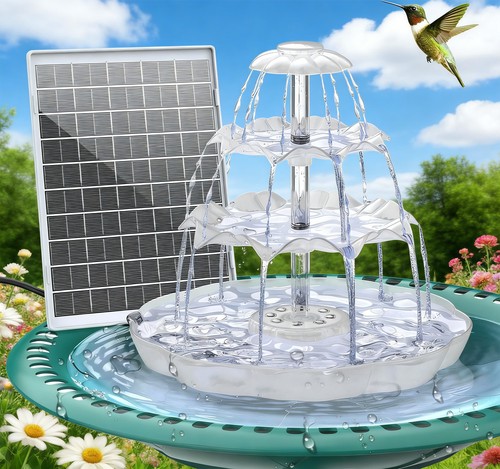 Tiers solar bird bath with - 3-tiers,