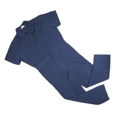 BERCO Mens Blue Cotton Blend Dungarees XL W40 L29 Workwear Short Sleeve