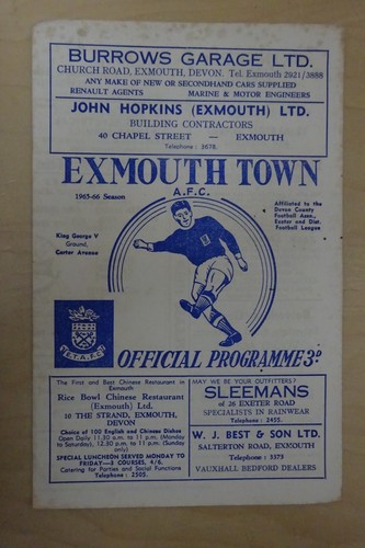 1965 exmouth town v - town,