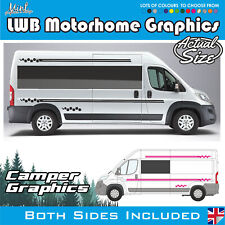 LWB Citroen Relay Side Stripes Camper Motorhome Decals Stickers Graphics 092