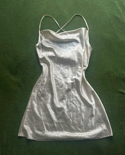 Vintage style white satin - style,