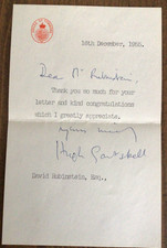 HUGH GAITSKELL SIGNED PERSONAL LETTER 7.5x4.75 INCHES LABOUR PARTY 16TH DEC 1955