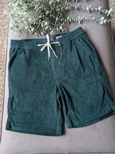 New Mr Marvis Mens The Short Terries Shorts Dark Green W 36" UK XL Casual