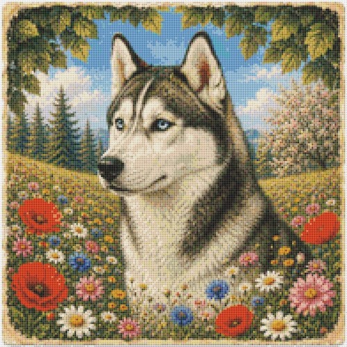 Siberian husky puppy dog - puppy,