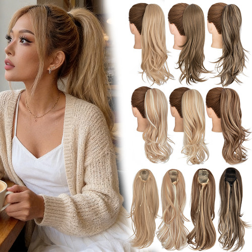 Drawstring ponytail soft thick - drawstring,