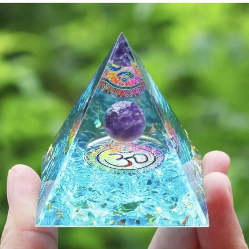Orgonite pyramid amethyst - orgonite,
