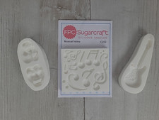 Musical Theatrical  Fondant Mould Set x 3 - Guitar, Musical Notes Comedy Tragedy