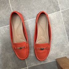 Dune pre loved orange loafers - dune,