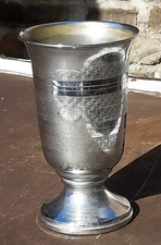 Unusual Large Vintage Chrome Celery Vase In Good Condition 7 1/4 Inches  Tall