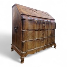Rustic solid wood bureau - Antique Danish large writing desk with drawers