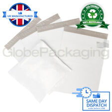 STRONG WHITE POSTAL PLASTIC POSTAGE POLY MAILING BAGS MAILERS *ALL SIZES/QTY'S*