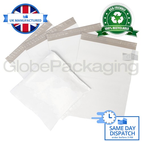 Strong white postal plastic - white,