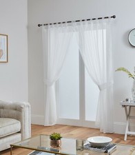 Voile Curtain PAIR Plain Tab