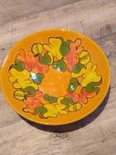 POOLE POTTERY 1970s Orange Delphis Dish Laura Wills 57 MID CENTURY DESIGN