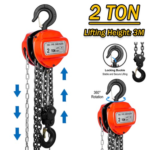 Ton chain hoist - 3m, and