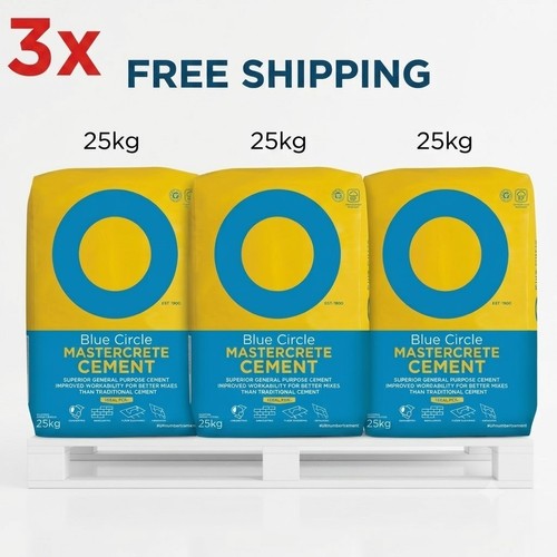 Blue circle mastercrete cement - circle,