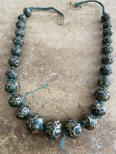 VINTAGE PERSIAN INLAID TURQUOISE MOSIAC BEADS