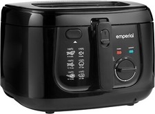 Emperial Deep Fat Fryer 2.5L Chip Pan Basket Oil Fry Stainless Steel - 1800W