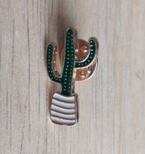 Cactus Pin Brooch Green Gold