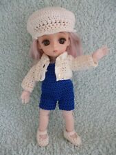 Hand crochet set for a 15cm 1/8 BJD LATI yellow / Pukifee etc