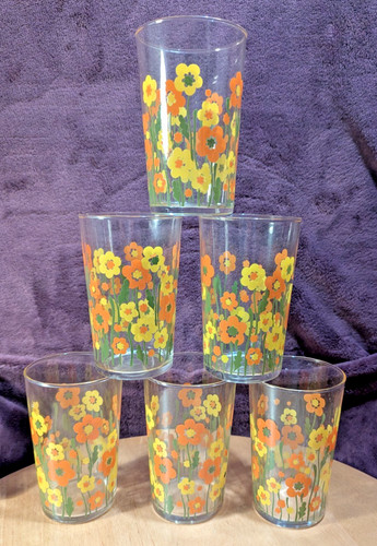 Set vintage retro orange - of,