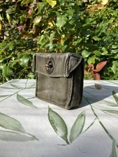 Vintage British Army 58 Pattern Compass Pouch Officers’ Webbing Padded Green Bag