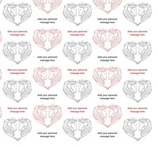Horse Heart Personalised gift wrapping paper Birthday Mothers Father Valentines