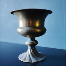 Bronze Vase with Pedestal Base