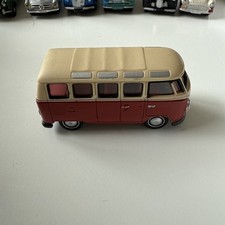 HONGWELL  CARARAMA 1/43 VW VOLKSWAGEN COMBI T1 SAMBA RED/CREAM CAMPER VAN BUS.  