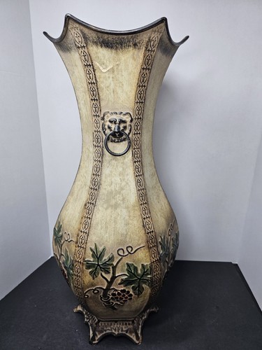 Large tuscan metal vase - large,