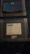 RARE ENGLAND WEMBLEY SEAT, WITH SIGNINGS FRAMED