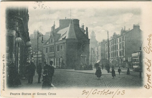 Pearce statue govan cross - statue, at