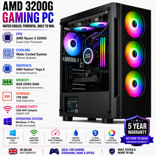 Amd ryzen 3200g - amd, water-cooled