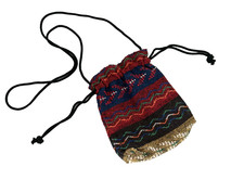 Mini Drawstring Bag with Long String Strap (001)