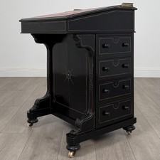 Antique 19th Century Ebonised Davenport Desk ( REF AF-4158 )