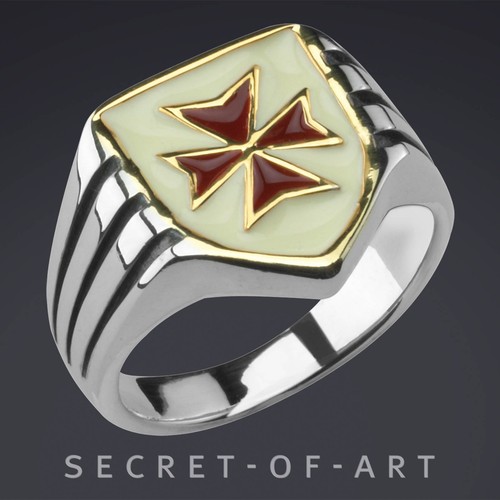 Knights templar ring masonic - knights,