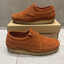 Mens Rare Clarks Weaver Rust Shoes Uk 8 1/2 OG Box Fit Uk 9 Liam Gallagher Oasis