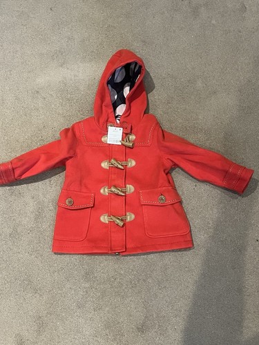 Next girls red hooded lined - red,