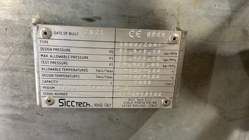 1000 litre compressor - , tank
