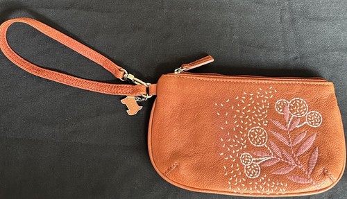 Radley tan leather wristlet - tan,