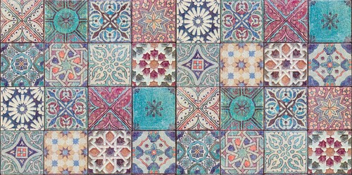 Colourful moroccan tile - colourful,