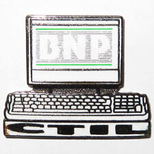 1990s BNP CTIL FRANCE COMPUTER SYSTEMS COMPANY LOGO PIN BADGE LAPEL 90s RETRO PC