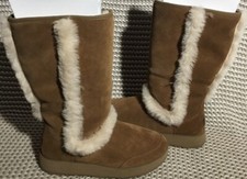 UGG SUNDANCE CHESTNUT WATERPROOF SUEDE SHEEPSKIN TALL WINTER BOOTS WOMENS 6-8.5